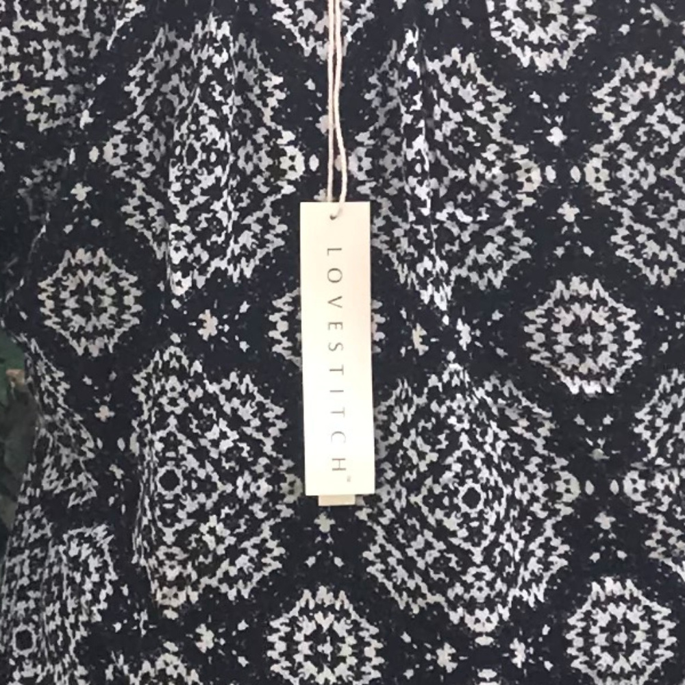💝5/$35💝 NWT Lovestitch Boho Dress Bell Sleeve - Picture 6 of 7